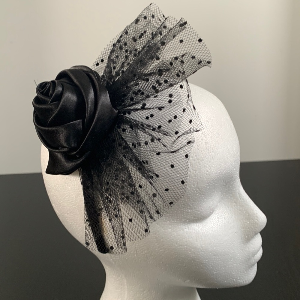 Black headband hair fastener